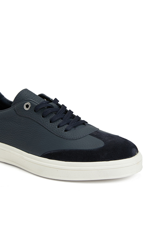 Lacivert Erkek Deri Sneaker