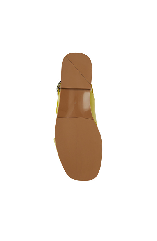 Yellow Women's Leather Sandals