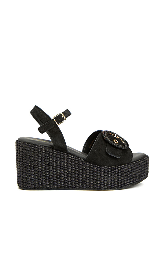 Black Women's Suede Sandals