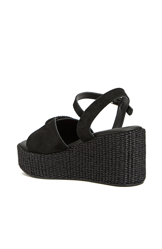 Black Women's Suede Sandals