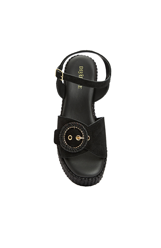 Black Women's Suede Sandals
