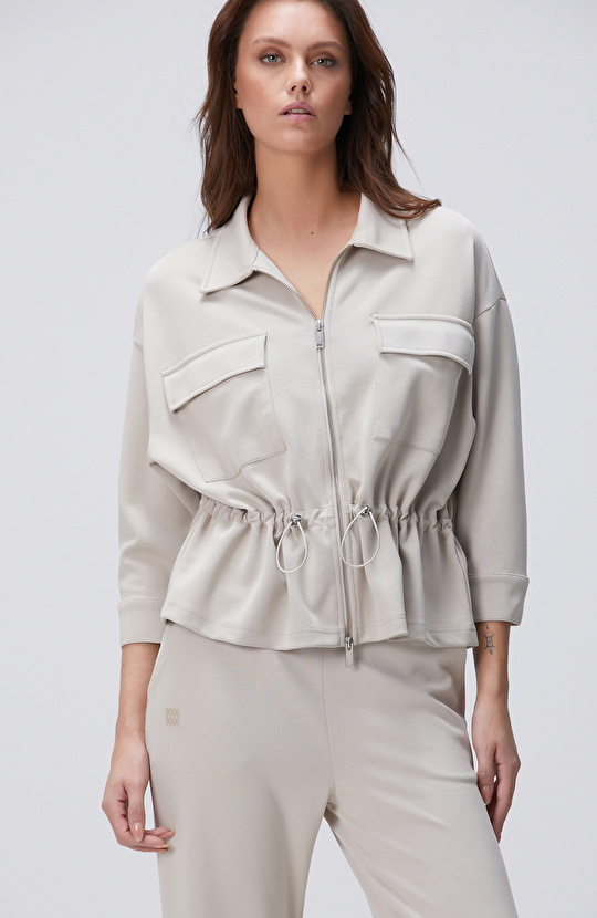 Taş Modal Karışımlı Ceket