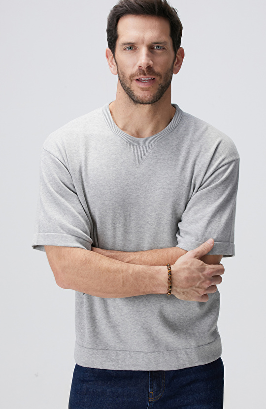 Gri Triko Sweatshirt