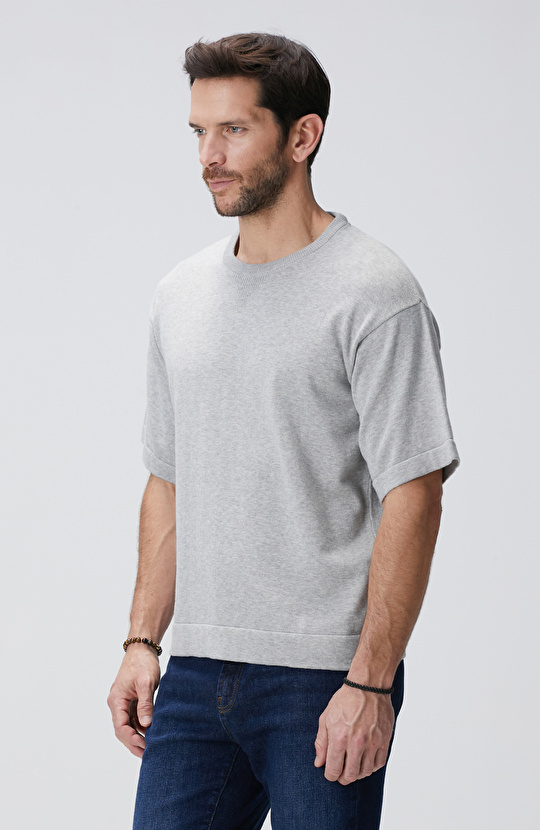 Gri Triko Sweatshirt