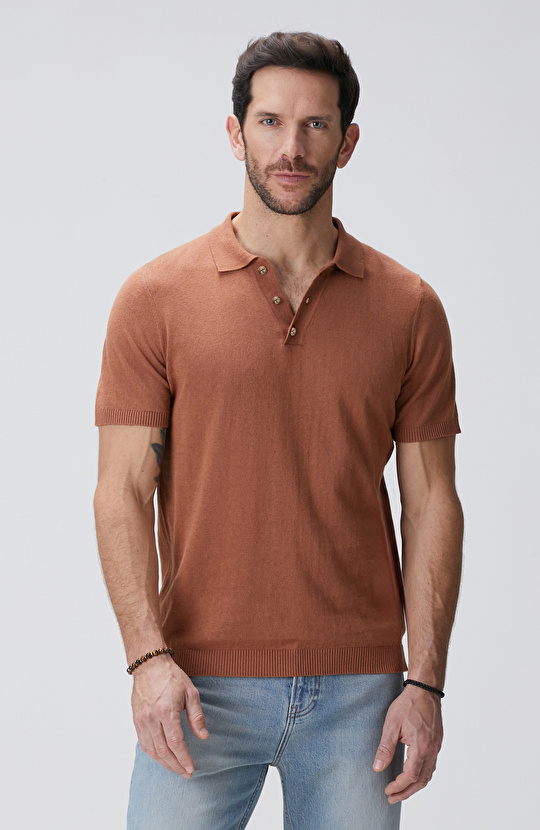 Tarçın Keten Karışımlı Kazak