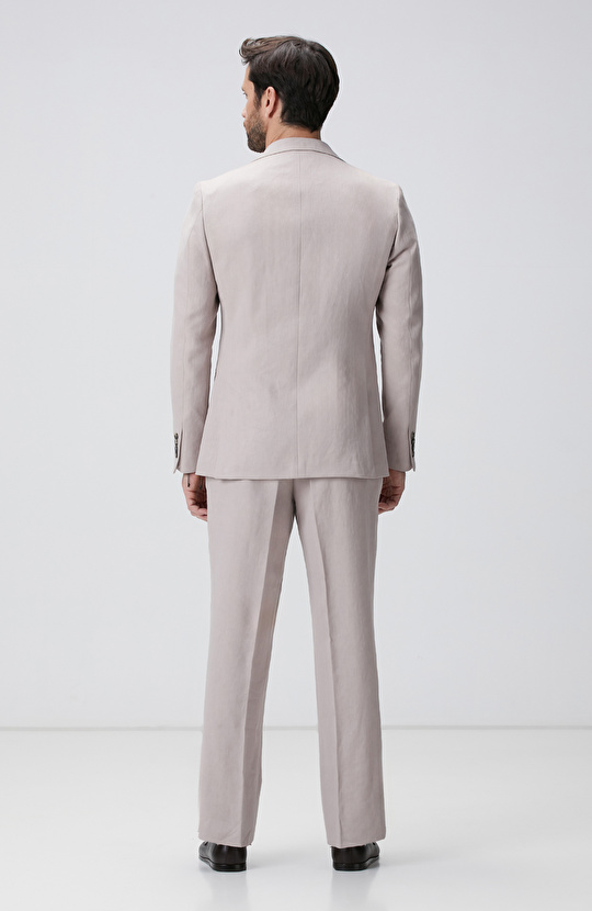 Pudra Keten Takım Elbise