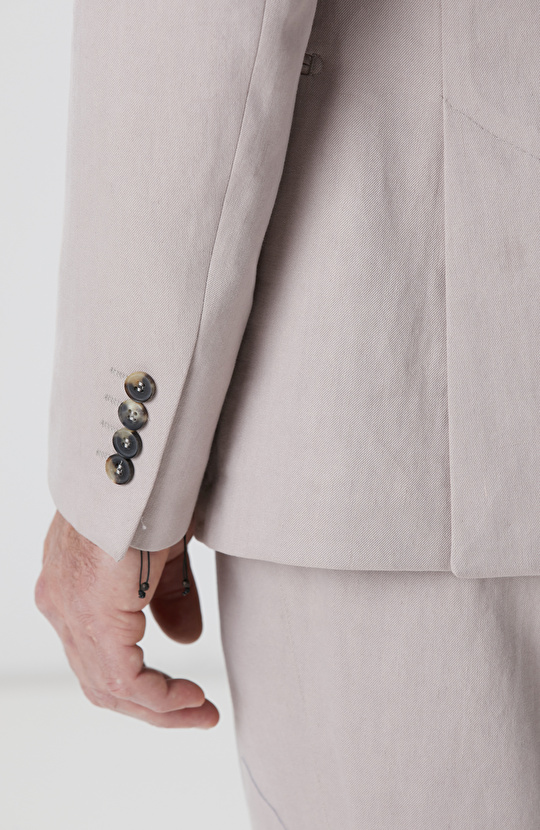 Pudra Keten Takım Elbise