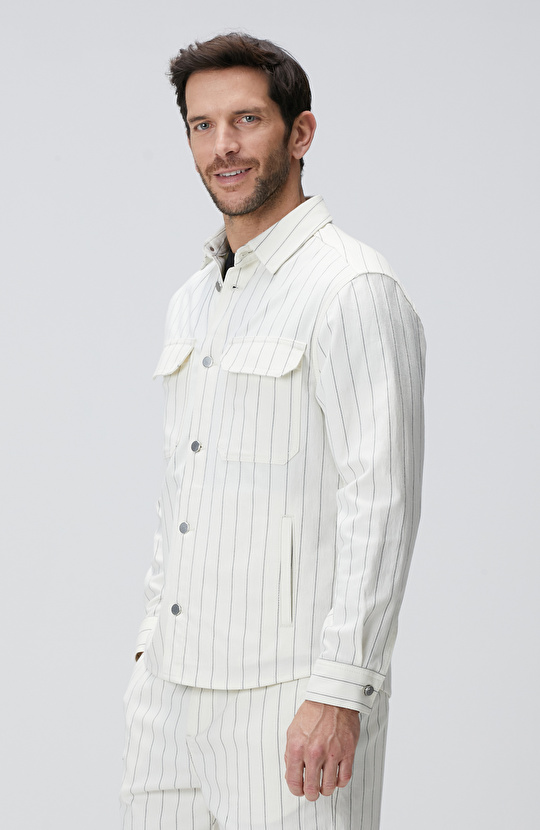 Kırık Beyaz Dış Gömlek