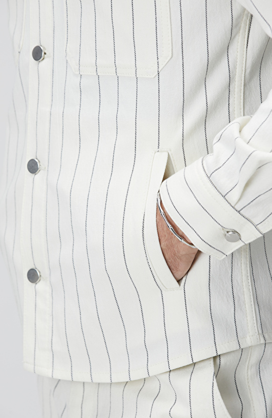 Kırık Beyaz Dış Gömlek