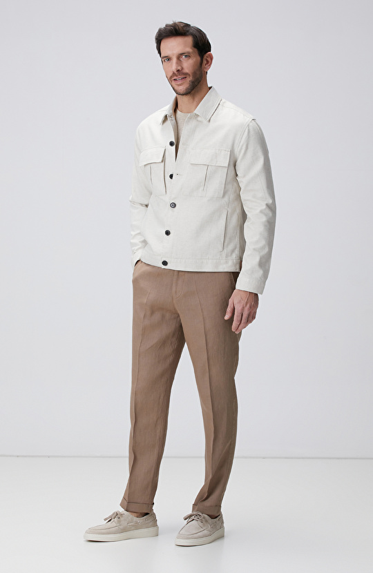 Naturel Nopeli Dış Gömlek