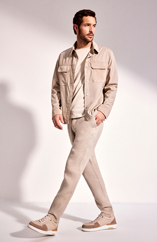 Bej Süet Chino Pantolon