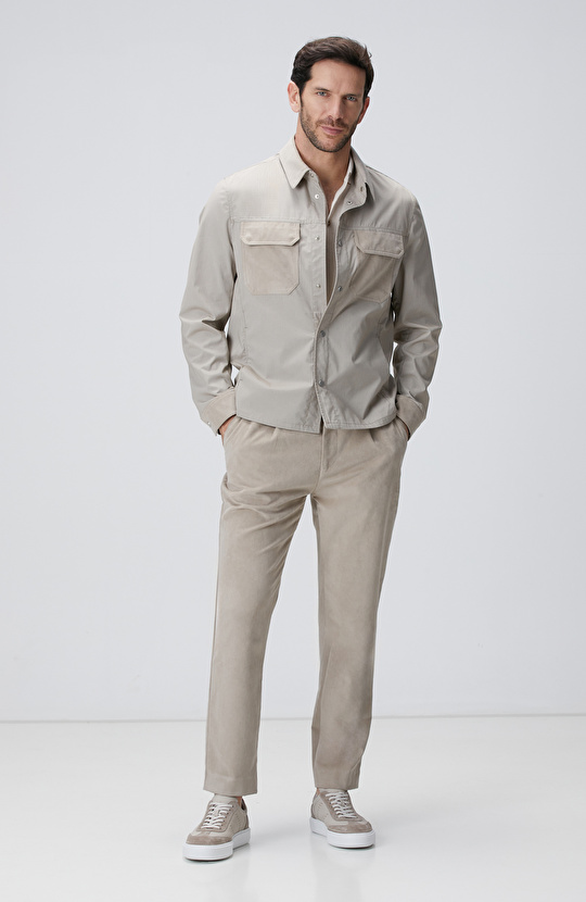 Bej Süet Chino Pantolon