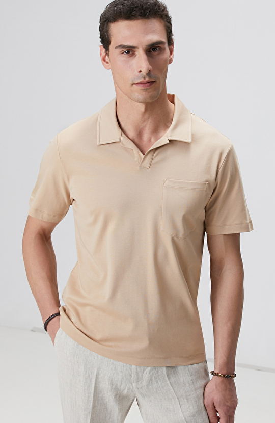 Açık Camel T-shirt