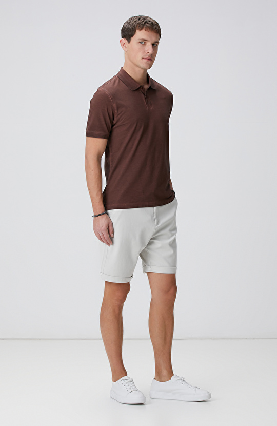 Kahverengi Polo Yaka T-shirt