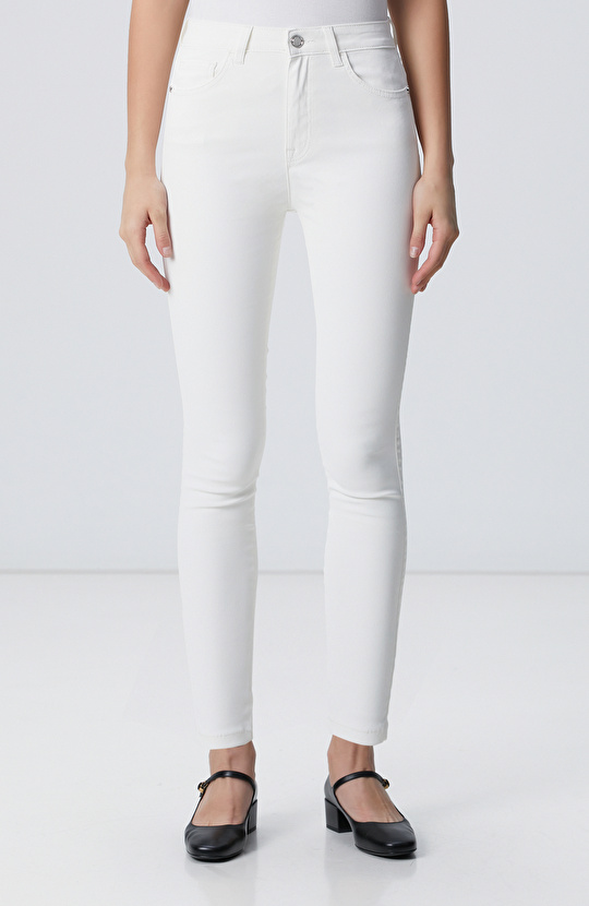 Beyaz Denim Pantolon