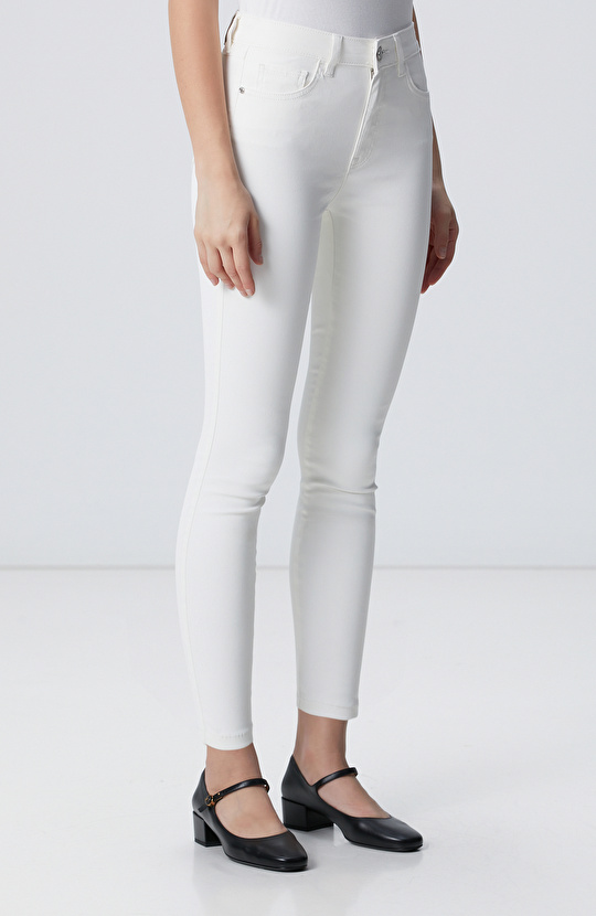 Beyaz Denim Pantolon