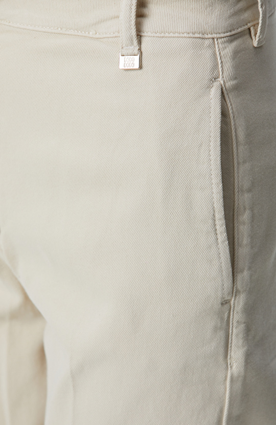 Bej Basic Casual Denim Pantolon