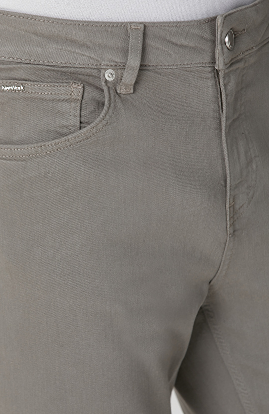 Açık Haki Denim Pantolon