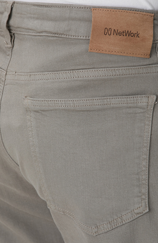 Açık Haki Denim Pantolon