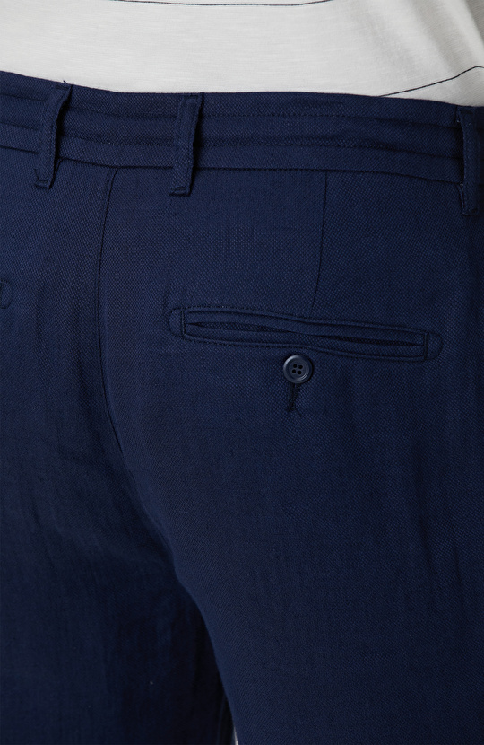 Lacivert Keten Pantolon