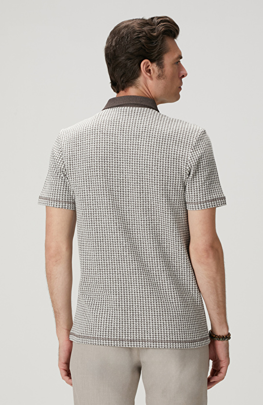 Kahverengi Keten Karışımlı Gömlek