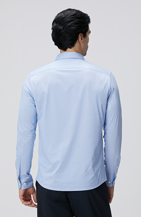 N-Tech Mavi Çizgili Gömlek