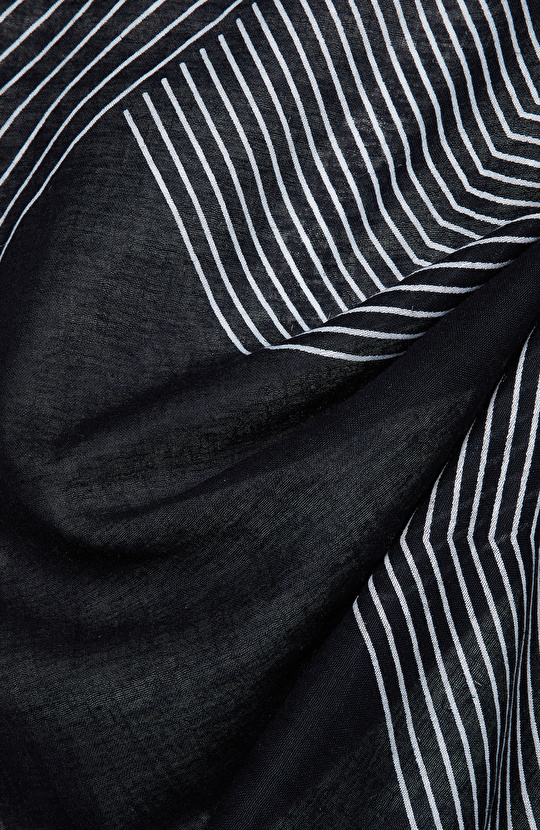 Lacivert Erkek Keten Karışımlı Şal