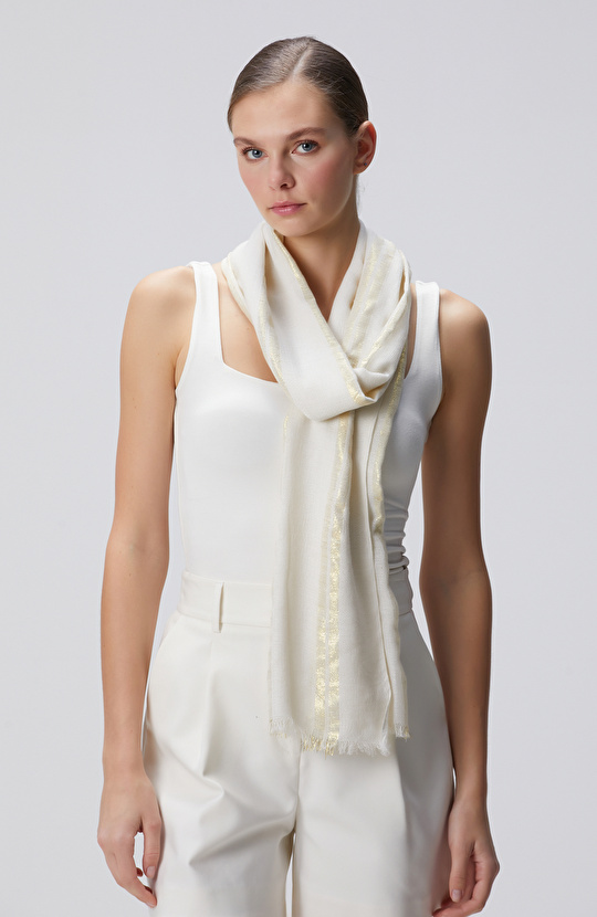 Beyaz Kadın Şal Beyaz Kadın Şal
