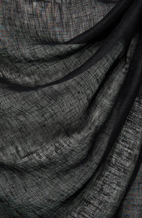 Siyah Erkek Keten Şal