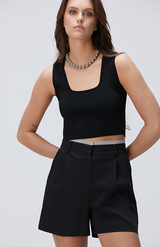 Siyah Triko Büstiyer