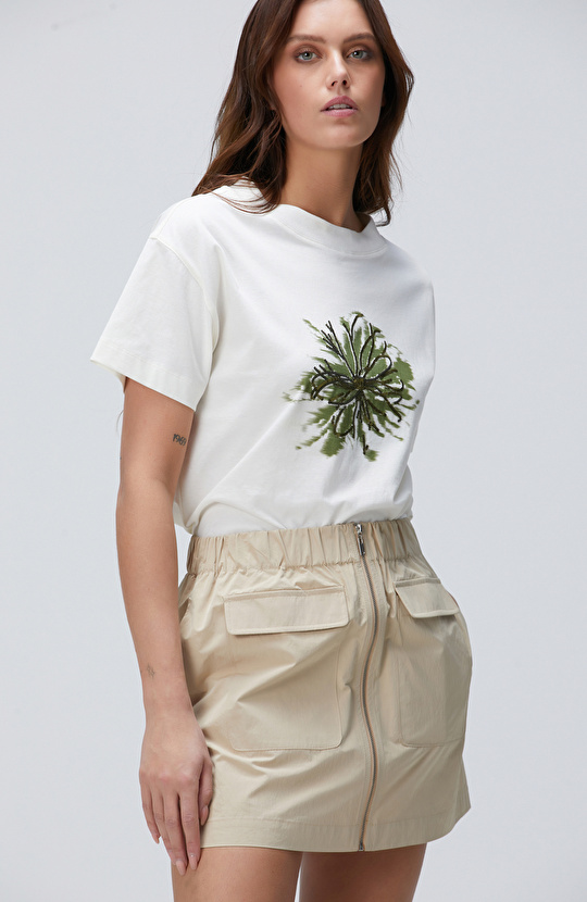N-Tech Kırık Beyaz T-shirt