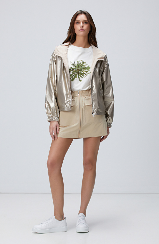 N-Tech Bej Mini Etek