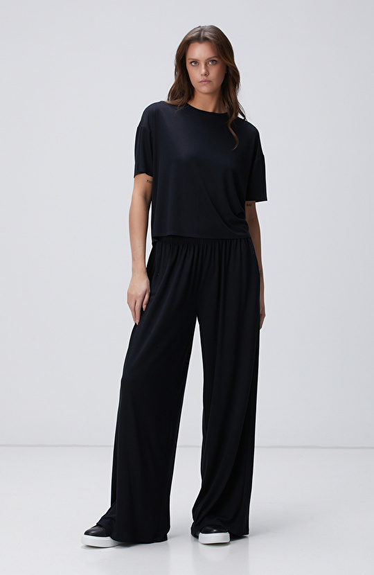 N-Tech Siyah Modal Karışımlı Eşofman Altı