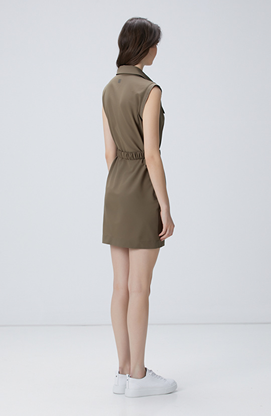 N-Tech Haki Mini Elbise