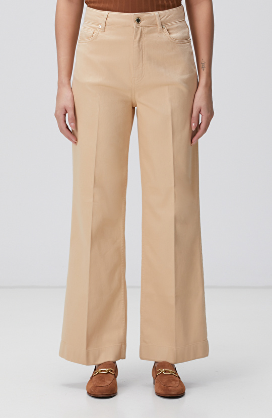 Bej Denim Pantolon