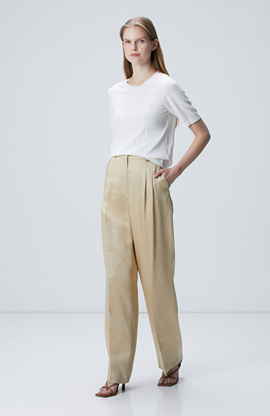 Kırık Beyaz Çizgi Jakarlı Kazak