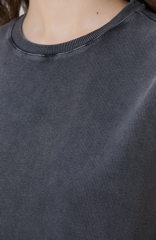 Antrasit Diz Boy Elbise