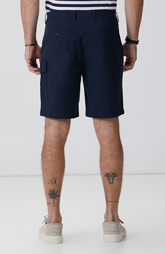 Lacivert Armürlü Şort