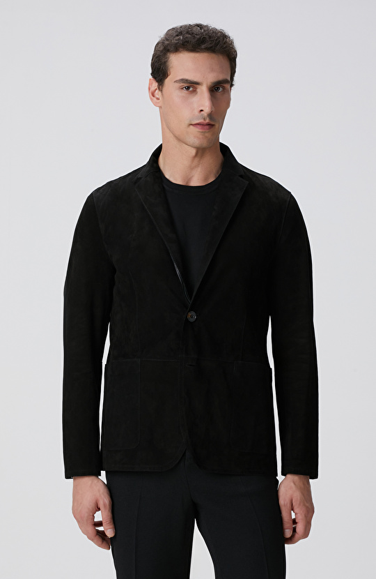 Siyah Çift Taraflı Deri Ceket