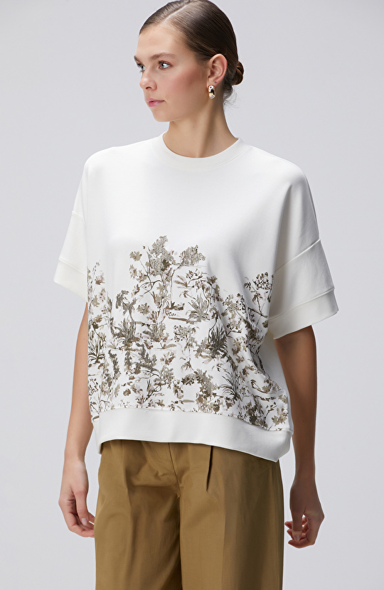 Kırık Beyaz Sweatshirt