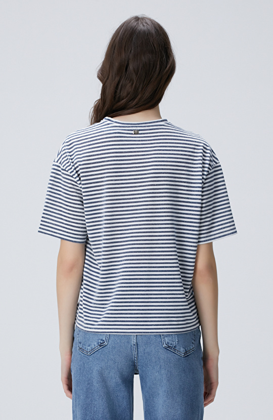 Lacivert Beyaz T-shirt