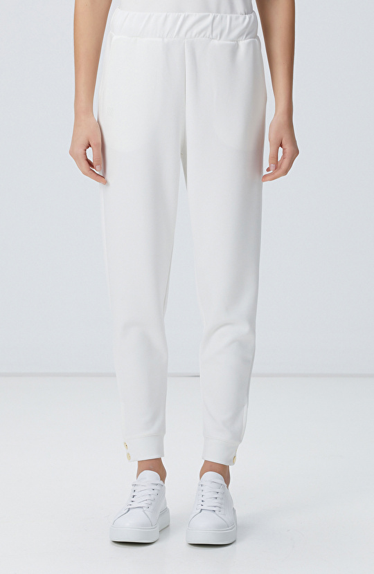 Kırık Beyaz Eşofman Altı