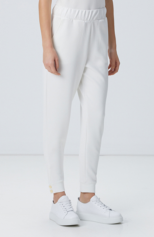 Kırık Beyaz Eşofman Altı