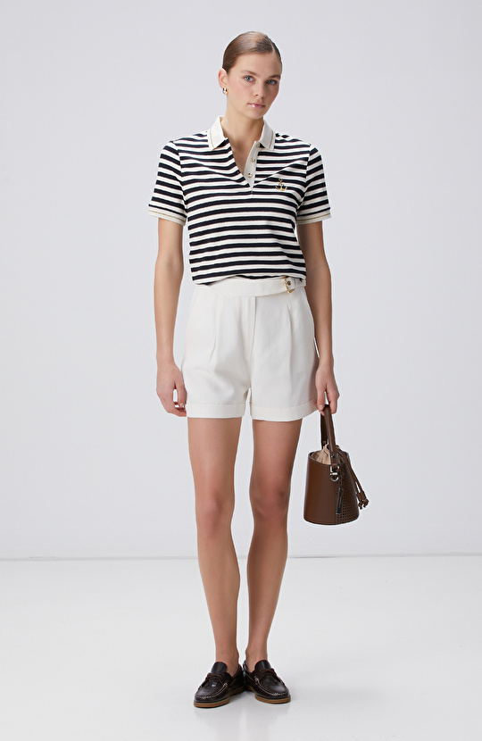 Lacivert Kırık Beyaz T-shirt