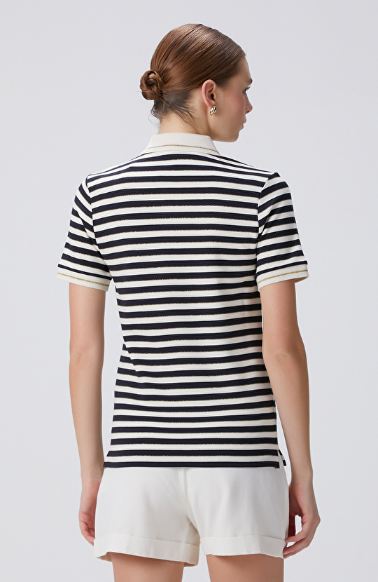 Lacivert Kırık Beyaz T-shirt