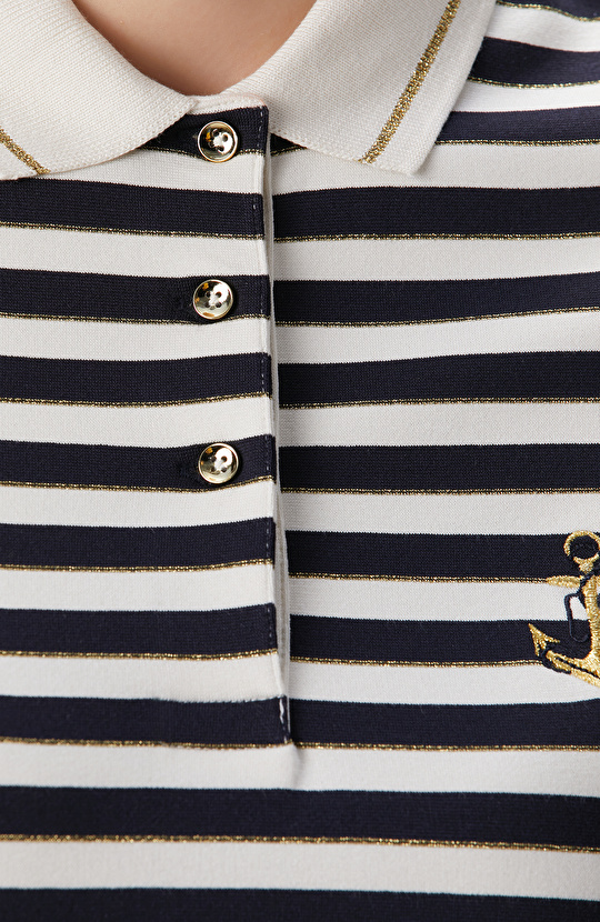 Lacivert Kırık Beyaz T-shirt