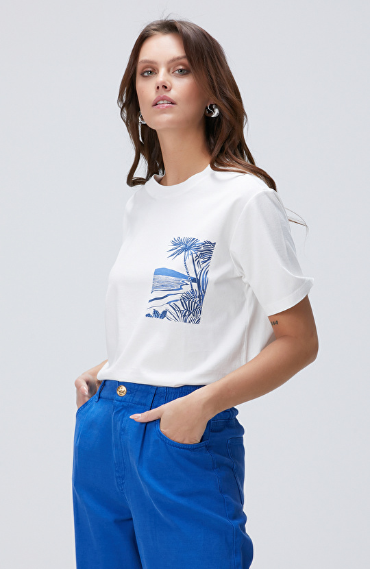Kırık Beyaz T-shirt