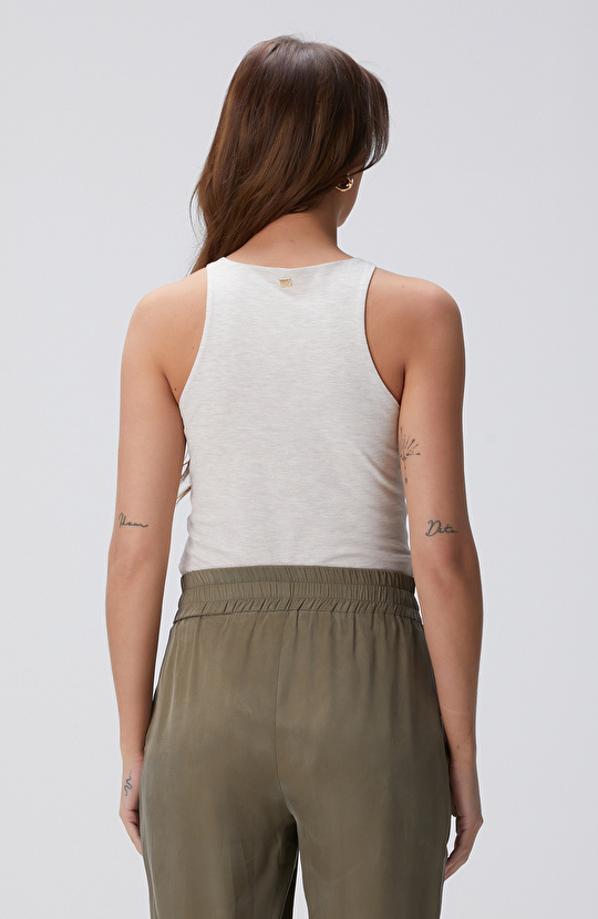 Bej Melanj Bodysuit T-shirt