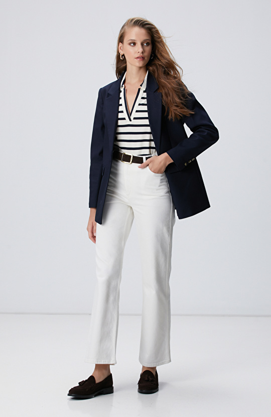 Lacivert Beyaz T-shirt