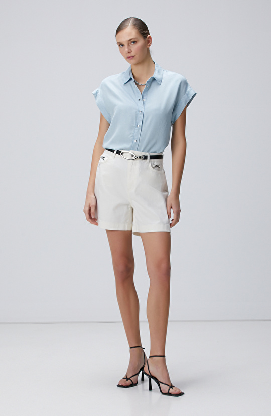 Açık Mavi Denim Gömlek